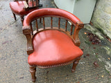 Pair of English antique library chairs - NOW SOLD