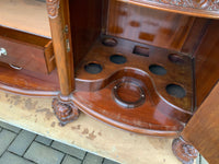Antique Burr Walnut English Cocktail Cabinet