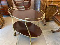 Vintage oval drinks trolley