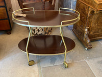 Vintage oval drinks trolley