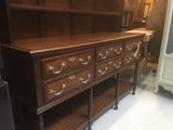 Antique oak six drawer dresser