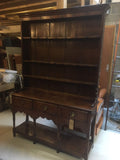 Antique oak three drawer dresser - early 19th C