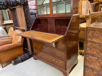 Antique Georgian mahogany bureau bookcase