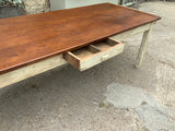Antique Cherrywood Top French farmhouse table