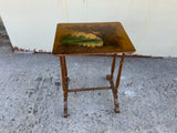 Antique French paper mache side table