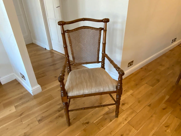 Antique faux bamboo sidechair